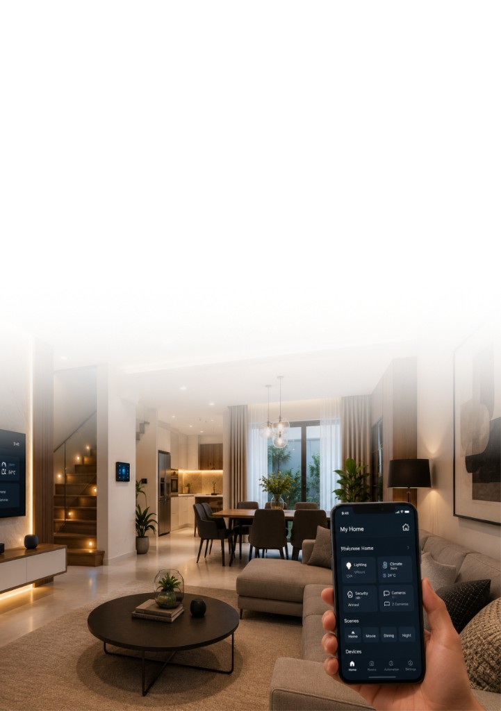 Contemporary living with smart lighting